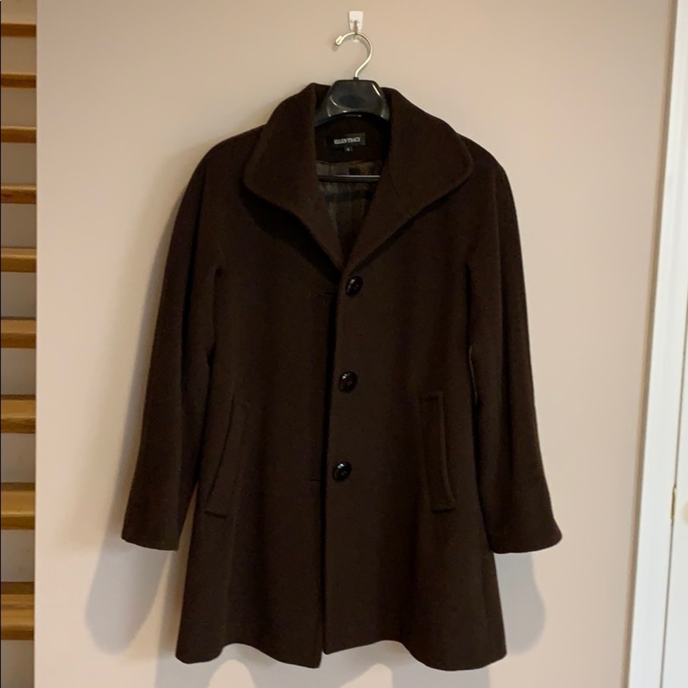 Angora wool 3/4 brown coat